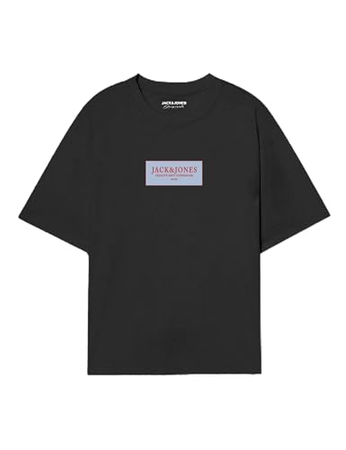 JACK & JONES Jorgreene tee SS Crew Neck FST, Negro, L