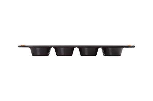 Le Creuset Non-Stick Carbon Steel Bakeware 12 Cup Muffin Tray, Black, 30 cm, 46058000010000
