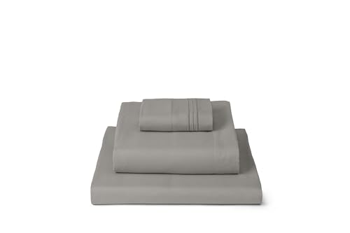 Image of Mellanni Twin Sheets Set - 3 PC Iconic Collection Bedding | Hotel Luxury, Extra Soft, Cooling Bed Sheets - Wrinkle, Fade, Stain Resistant (Twin, Taupe)