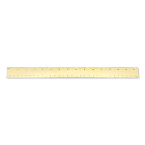 Image of Alumicolor Aluminum Combination Hollow Drafting Scale for School, Office and Art, 12IN, Gold
