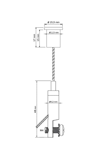 Image of STAS suspension set with panel hanger (10 mm) and ceiling mount (Pack of 2x)