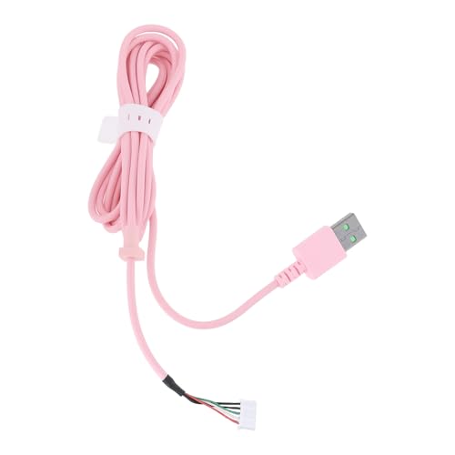 Briny River Cable de Audio con Línea de Datos USB Compatible con Razer Kraken Kitty Edition Compatible con Ultimates Edition Auriculares Color Rosa