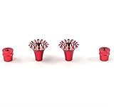 ZHIPAIJI for FrSky 3D M3 3mm CNC Aluminum Gimbal Stick Ends Transmitter Stick Anti-Slipping Cap for FrSky Taranis Q X7 X9D Plus Remote contro (Color : M3 red)