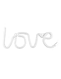 349 x 180 x 39 Décoration lumineuse néon led love blanc 34,5 x 13 cm à piles - Blanc - Taille Unique
