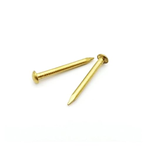 Clavos redondos de cobre puro, diámetro 2 mm y longitud 15 mm, paquete de 50 piezas, para bisagras de muebles, tambor, joyería y cajas miniatura 6