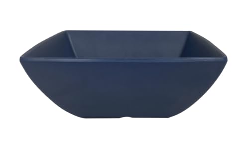69007SB Bowl, 40 oz., 7 1/8"L x 7-1/8"W, 2-3/4" deep, Square, Break-Resistant, Dishwasher Safe, BPA Free, Melamine, Classic, Stone Blue, NSF, Pack of 12