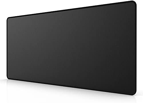 ETZ Large Gaming Mouse Pad,31.5 x 11.8 × 0.12 in with Stitched Edges,Extended Mousepad,Durable Non-Slip Natural Rubber Base,Washable Keyboard Pad,Desk Pad for Gamer,Office & Home,Black