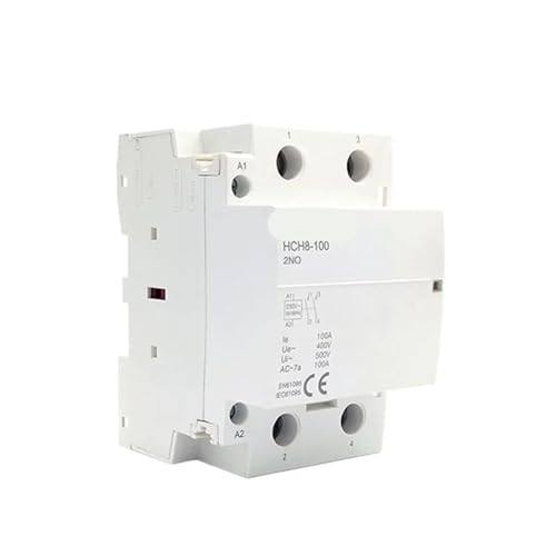 Contacteur modulaire 4P 100A 4NO DC24V type rail DIN HCH8-100 pour tableau