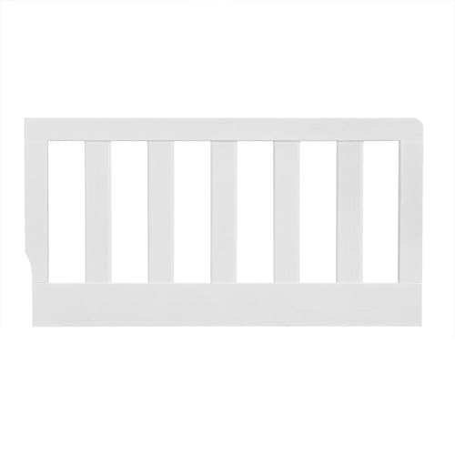 Image of Toddler Bed Safety Guard Rail for Oxford Baby, Soho, Ozlo & Avalon Baby Convertible Cribs - Solid Wood Rail for Toddler Bed Conversion - Safety Rails for Children (Barn White, Option 2)