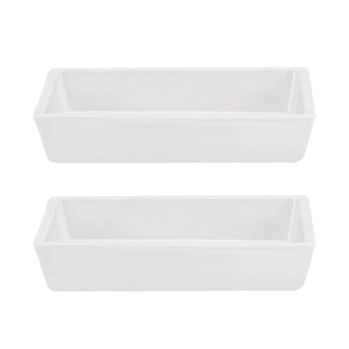 Creusets rectangulaires en porcelaine 60ml uxcell nacelle laboratoire 91x62x19mm