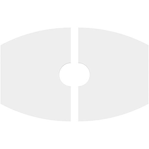 Image of Ekena Millwork CMP18X12KY2-03000 Kailey Architectural Grade PVC Contemporary, Two Piece Urethane Ceiling Medallions 18 inchW x 12 inchH x 3 inchID x 9 3 /4 inchC x 1 inchP