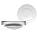 Juego de 6 platos de pasta de porcelana de 290 mm de diámetro, color blanco, para gastronomía