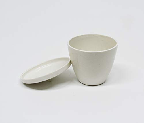 LLF Porcelain Crucible with Lid Cover Lab Crucible (20ml, 30ml, 40ml, 70ml, 100ml, 200ml, 300ml) (200ml)