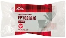 Kalita #17029 Coffee Filter, FP104 Filter, For 7 to 12 People, 100 Sheets, White