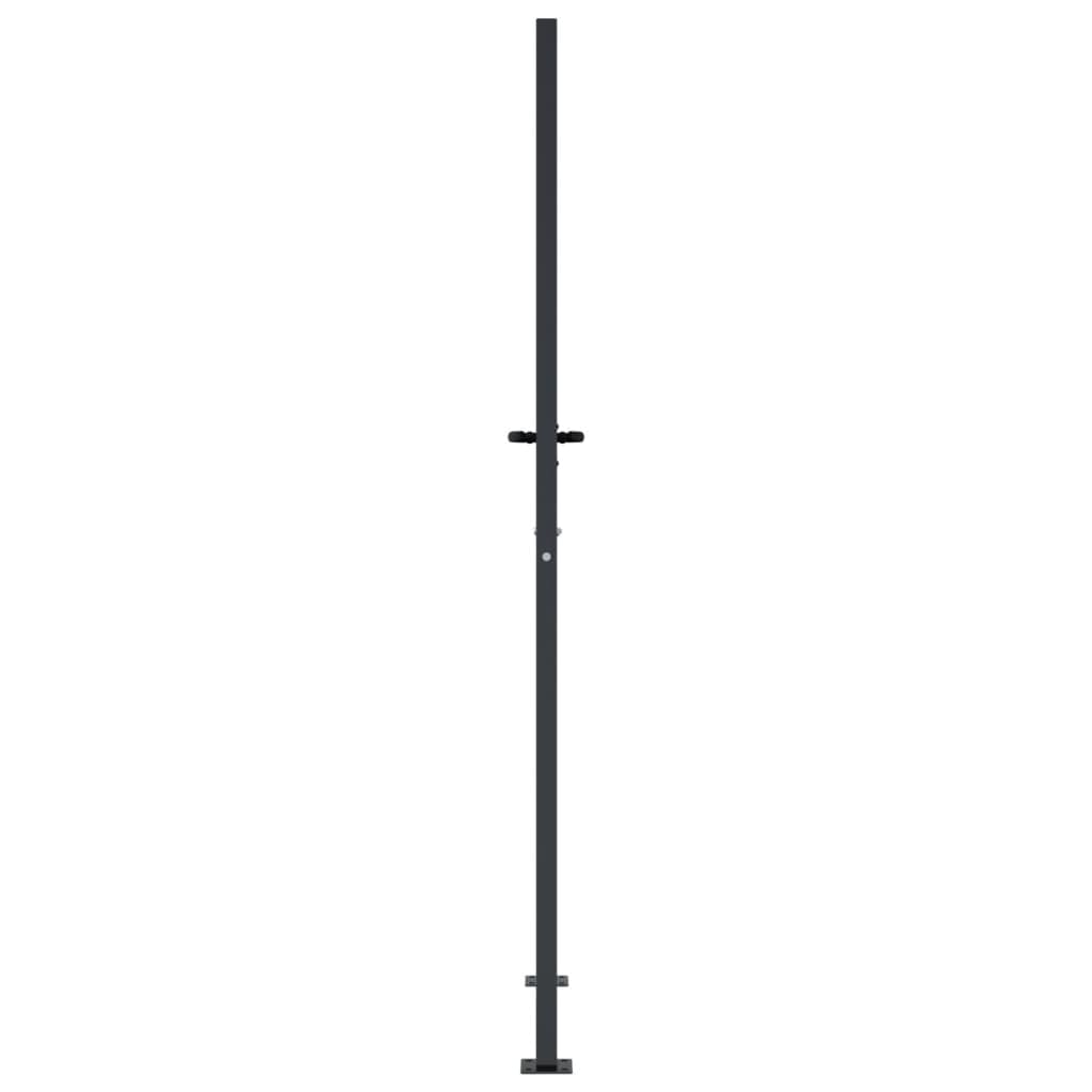 HUAKEHOM Gartentor Anthrazit Gartentür Abschließbar Hoftor Eingangstor für Garten Terrasse Tor Zauntor Gartenpforte 105x205 cm Stahl Bambus-Design