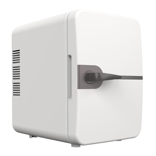 Dispositivo de refrigeración pequeño rosa, 6 litros de capacidad, dispositivo de refrigeración intensiva de una sola puerta, compartimento, enfriador y calentador, pequeño dispositivo de refrigeración