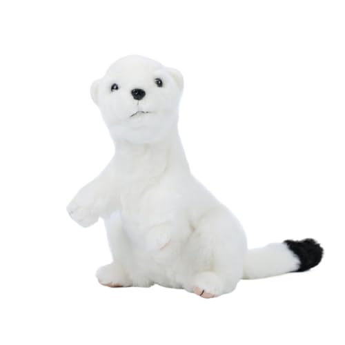 Poupée d'animal en peluche douce et belette réaliste aux finitions main