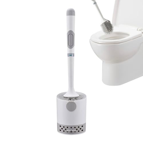 Sghtil Cepillo para Inodoro - Cepillo Limpiador De Inodoro con Mango Largo | Diseño Ergonómico Y Resistente para Limpieza De Piedra, Azulejos, Lechada, Bañera Y Lavabo