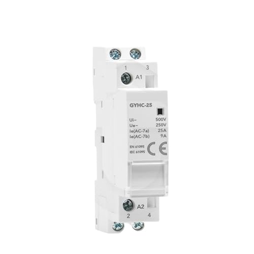 Contacteur AC modulaire domestique rail DIN 220V 25A commande contacteur coffret