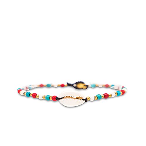 Made by Nami Surfer Fußkettchen mit Perlen Damen & Mädchen - Handmade...