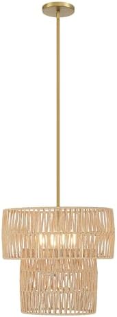Minka Lavery 5044-695 Bungalow Heaven Pendant, 4-Light, 240 Total Watts, 16-in H x 14.75-in W, Soft Brass