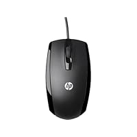 HP USB X500 Wired Optical Sensor Mouse 3 Buttons Windows 8 Supported, Black (E5C12AA)