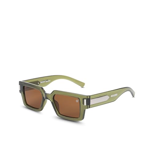 Image of MOONX Gemini UV Protected Rectangular Sunglasses for Men & Women | PC Frame | PC Lens | Stylish Unisex Eyewear for Driving, Travel & Casual Outings