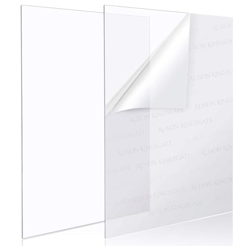 Alison Kingsgate 80X60CM Perspex Sheet 1mm - Transparent Acrylic Sheet Cut to Size for Picture Frames DIY Craft Art Projects Painting Displays - Suitable for Home and Professional Use