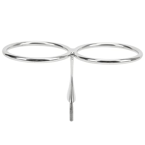 Double Ring Cup Drink Holder Stainless Steel Beverage Bottle Storage Rack for Marine Yachts Boats RV