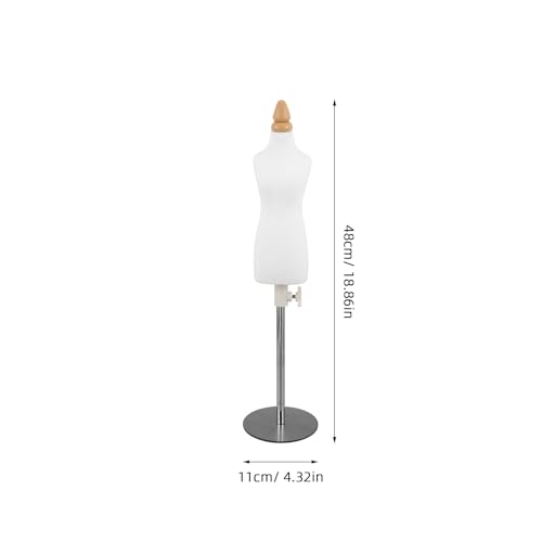 Mannequin de couture femme mini en bois et acier inoxydable COHEALI - 3