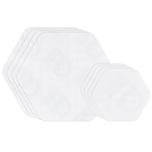 Image of GEAR AID Tenacious Tape Hex Repair Patches, 2.5 inch & 1.5 inch, Clear, 8 Count | Pre-Cut Peel-and-Stick Repair Patches for Fixing Holes, Tears and Burns in Jackets, Tents, Sleeping Bags and Gear
