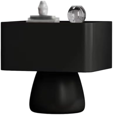 Modern Black Nightstand with Silent Drawers, Stable Base Bedside Table, Stylish Storage Cabinet for Bedroom & Living Room, Versatile Multi-Use Design (40x40x50cm)