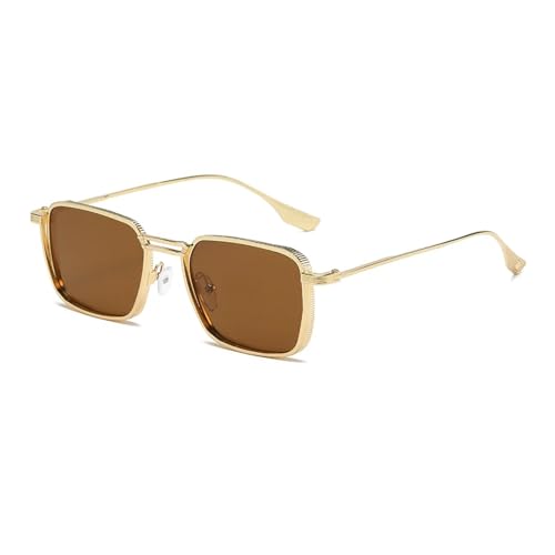 Lunettes de soleil de plage et ville monture simple en métal et verres rétro UV400