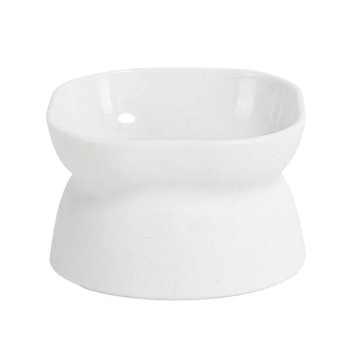 Ciotole elevate per cani-alimentatore di gatti inclinati a 10 gradi, supporto a doppio a doppio in marmo, design di base non slip | di cibo e acqua carina per cuccioli cuccioli a