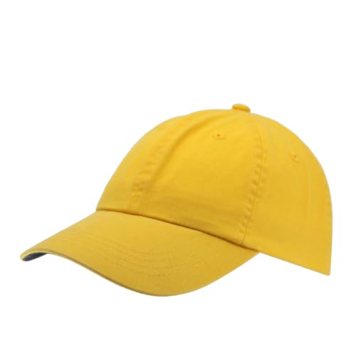 Image of Classic Washed Cotton Baseball Cap - Vintage Adjustable Dad Hat, Curved Bill for Men Women, Outdoor Everyday Wear