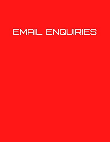 email enquires red: email enquiry book for all email quotations 120 pages cover in red