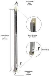CRL FA2730G 2730 Window Channel Balance with FS291BA Guides Attached
