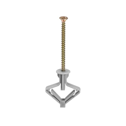 AthuAh Concrete Tube, 25pcs 10mm x 50mm Plastic Drywall Hollow Wall Anchors Expansion Pipe White High-Strength for Home Garden DIY