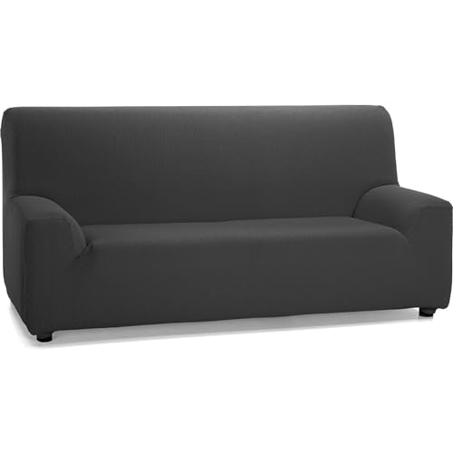 ECOMMERC3 | Copridivano elastico e extra morbido per divano 4 posti da 220 a 260 cm- Copridivano regolabile, Colore Antracite - 100% prodotto in Spagna