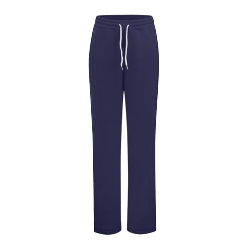 Baggy Sweatpants for Teen Girls Drawstring Elastic Waist Straight Leg Joggers Soft Comfy Plain Trousers with Pocket2