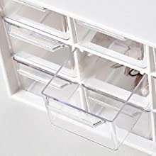 Image of NOMAZO 9 Grids Plastic Storage Organizer Jewelry Storage Box | Transparent Organizer Box For Earring Fishing Hooks |9 Drawer Box, 18 x 10 x 12 cm
