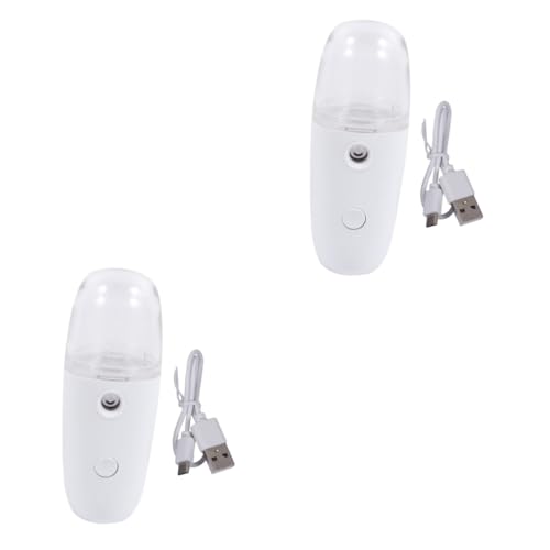 SHERCHPRY 2 Juegos Aparato De Hidratación En Spray Niebla Facial Básico Durante La Noche Cara De Vapor Hidratante Neblina Sin Cable Facial Rociar Mini Belleza El Plastico