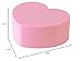 DIRBAK Heart Shaped Box Plastic Dual Layer Pink Earrings Rings Storage Organizer with Mirror for Girls Women Fashion Accessories
