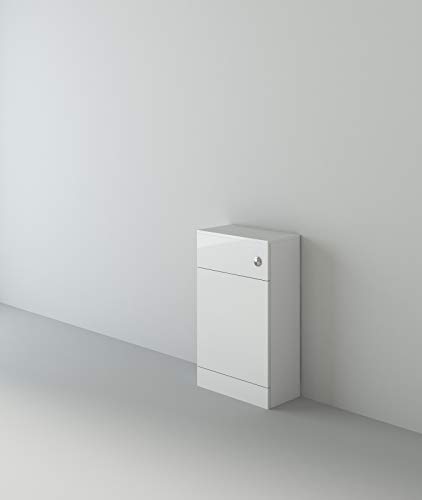 VeeBath WCGW35 Lumin-WC de pie para Suelo de Color Blanco Brillante con Cisterna de Acceso Abierto, 500 mm Cover