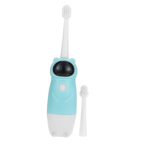 SHERCHPRY Brosse à Dents Automatique Garçon Et Filles Têtes Interchangeables, Bleu Pp Étanche, Vibration Douce, Soin Bucco-dentaire Garçon Et Filles 3-12, Usage Quotidien Maison Et Voyage