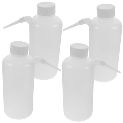 SOLUSTRE Juicer Container Bottles 4 Pack Plastic Bottles Empty Safe Easy to Clean