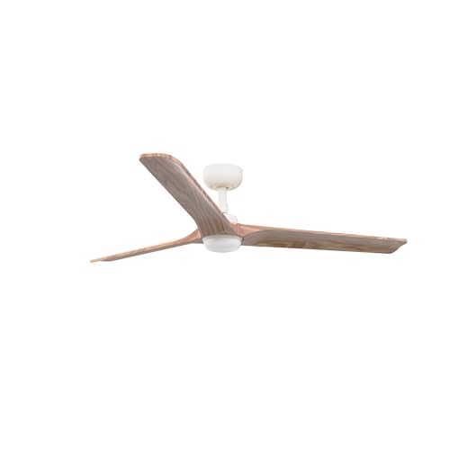 FARO BARCELONA 338101S   HEYWOOD LED L Ventilador blanco/pino 10W SWT