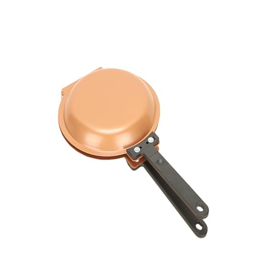 IgniteHaul Non stick multifunctional baking pan cake pan quick double-sided frying panGas Stove Safe for Pancakes Eggs Toast Home Kitchen Cookware (Golden Circle)