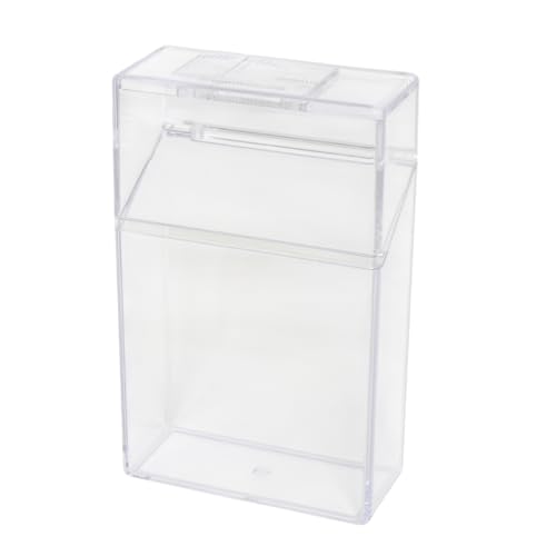 2カラー シガレットケース ボックス ソフト 両対応 煙草入れ 煙草ケース たばこ入れ 喫煙グッズ 持ち運び タバコ保護 収納 タバコ 携帯 透明 アクリル 防水 (クリア)