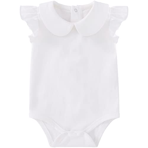 Image of pureborn Baby Girls Boys Bodysuit Super Soft Cotton Romper 0-24 Months | Snaps, breathable, one-piece, long & short sleeve, easy-diaper-change, OEKO-TEX certified, machine washable